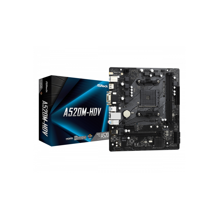 asrock placa asrock a520m hdv,amd,am4,a520,2ddr4,matx