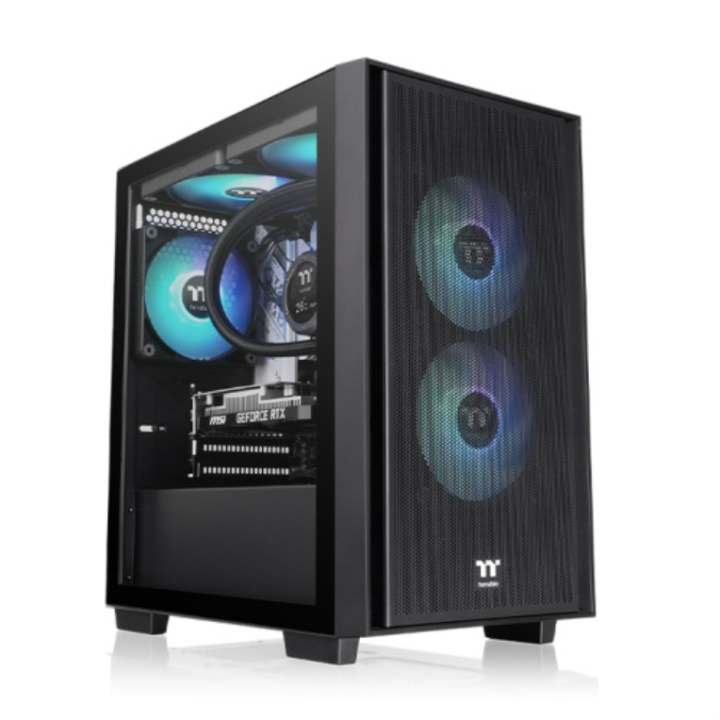 caja thermaltake versa h16 tg argb m atx 3xventx120 mm sn fuente negro