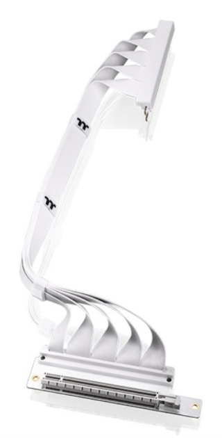 cable elevador thermaltake pci e 4.0 90o de 400 mm blanco