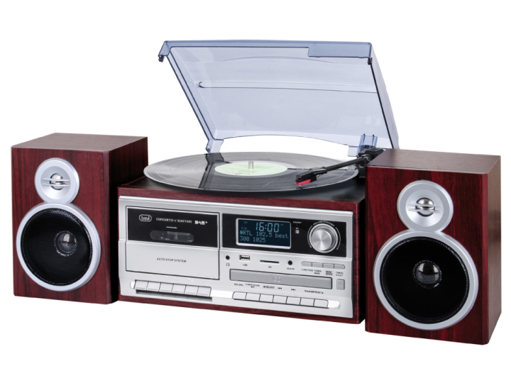 tocadiscos trevi tt 1072 dab turntable +dab+aw+encoding dark wood
