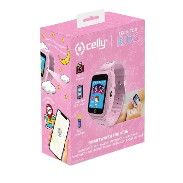celly smartwatch kids 2g rosa