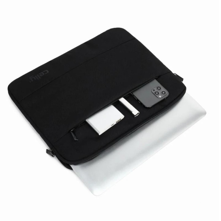 celly funda portatil sleeve hasta 13 negro