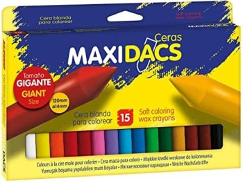 dacs estuche 15 ceras para ninos maxidacs dacs dx050216