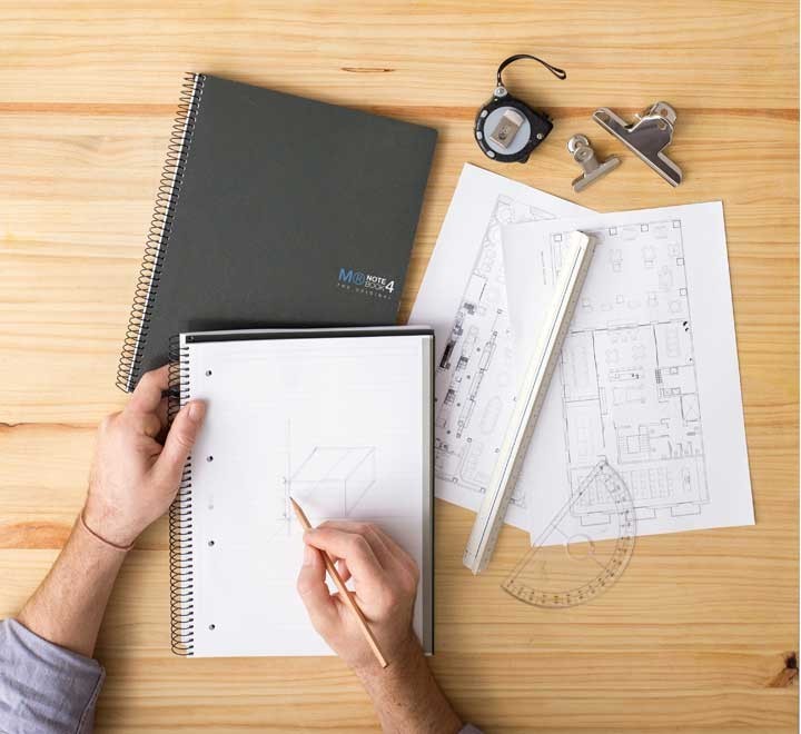 cuad. notebook 4 miquel rius grafito a5 160h horiz