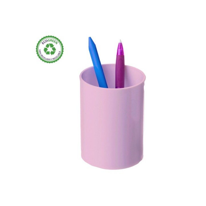 archivo 2000 portalapices ecogreen 100% reciclado y reciclable rosa pastel 75x105 mm archivo 2000 77