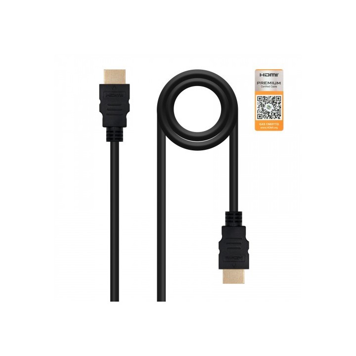 nanocable nanocable hdmi v2.0, 1.5m cable hdmi 1,5 m hdmi tipo a  estandar  negro