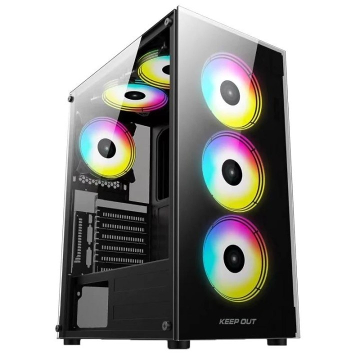 keep out caja atx xc 210 glass black usb3.0