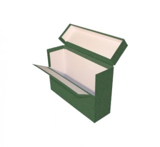 mariola caja transferencia folio doble lomo carton forrado en geltex  39x25,5x20 cm  verde mariola 1