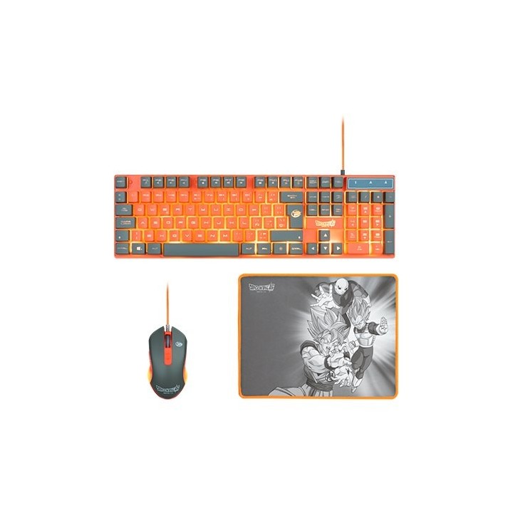 pack gaming blade  pc dragon ball super teclado raton alfombrilla plug