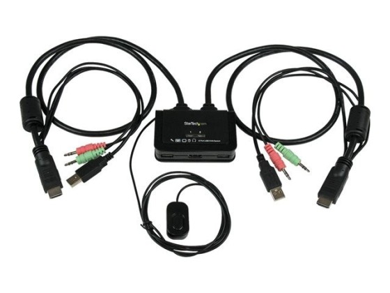 startechcom conmutador kvm star tech 2 usb 2 hdmi switch