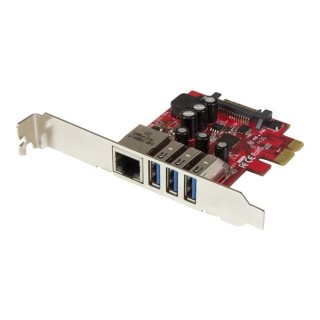 startechcom tarjeta de red startech pexusb3s3ge 1x rj45 3x usb 3.0