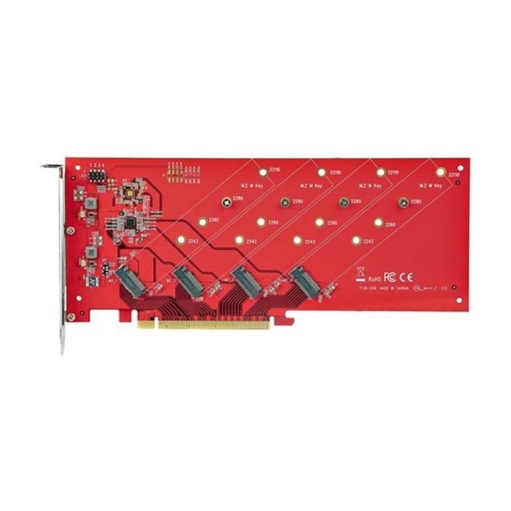 startechcom tarjeta de interfaz startech quad   m2   pcie   card   b