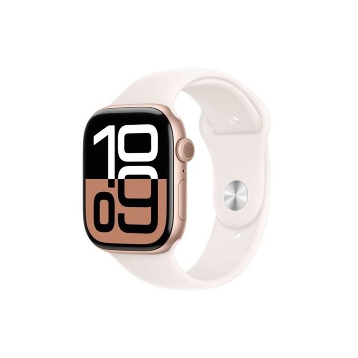 apple smartwatch apple watch series 10 gps 46mm rose gold case light blush sport band s   m
