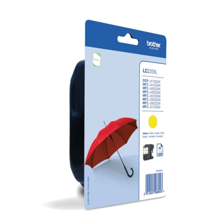 brother cartucho tinta brother lc225xl amarillo 1200 paginas