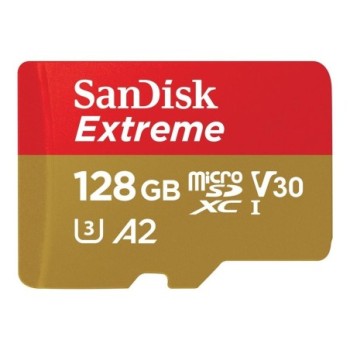sandisk tarjeta memoria micro secure digital 128gb sandisk extreme clase 10 uhs   i u3 + adaptador