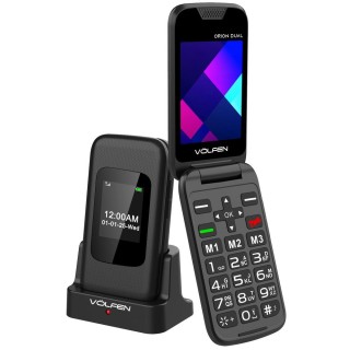 volfen telefono movil volfen orion dual max tipo concha negro base de carga