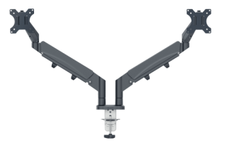 kensington brazo para monitor dual leitz ergo spacesaving color gris oscuro kensington 65370089