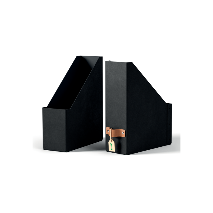 leitz pack 2 revisteros de carton color negro leitz 24710095