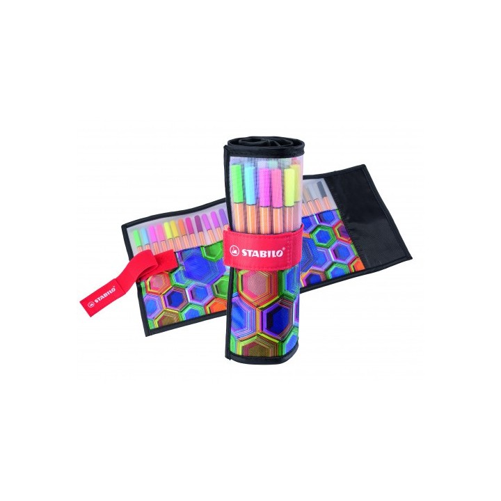 stabilo blister bolsa nylon punta fina 0,4mm. point 88 de 25 unidades surtidos stabilo 8825 071 20