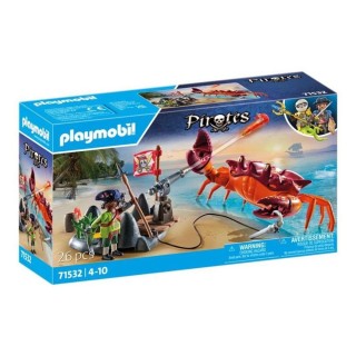 playmobil playmobil batalla con el cangrejo gigante