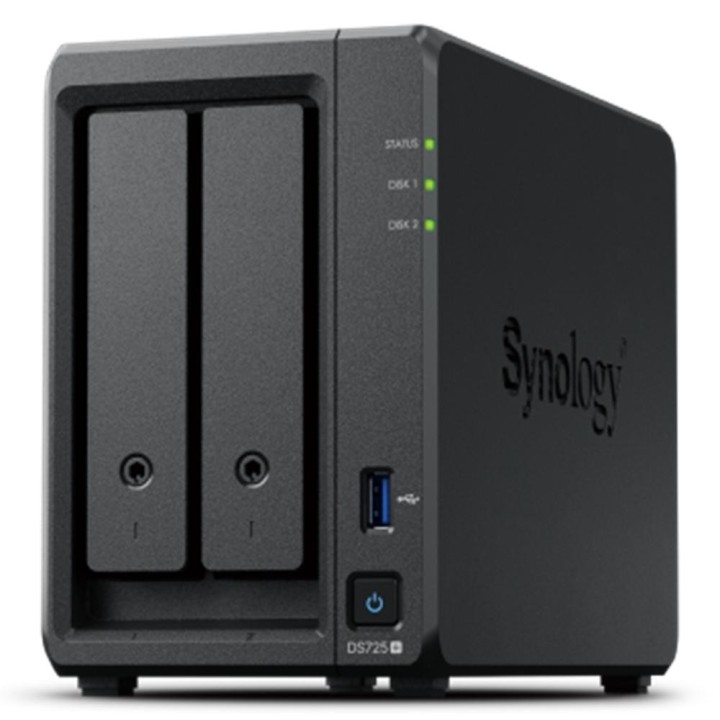 synology servidor nas synology disk station ds725+ 4gb 2 bahias gigabit ethernet