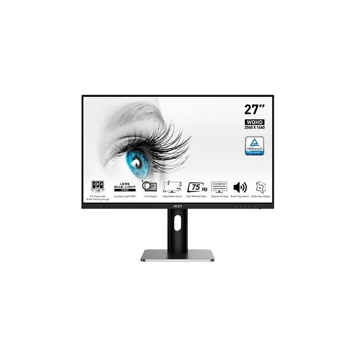 msi monitor led 27 pulgadas msi pro mp273qp negro