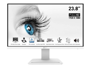 msi monitor msi 23.8 pulgadas mp243xw ips fhd dp hdmi blanco