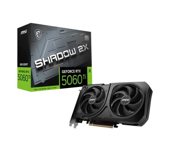 msi vga msi rtx 5060 ti 8g shadow 2x oc plus,nv,rtx5060ti,8gb,gddr7,128bit,1hdmi+3dp