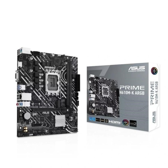 asus placa base prime h610m k ddr5 argb matx 1700