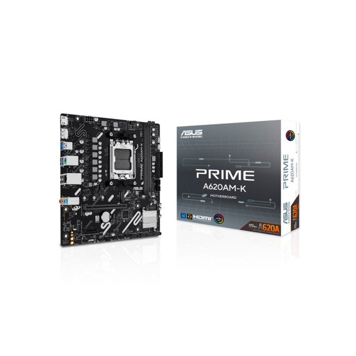 asus placa asus prime a620am k,amd,am5,a620a,2ddr5,128gb,dp+hdmi,gblan,4sata6+m.2,gblan,5usb3.2,matx