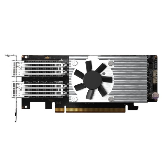 qnap tarjeta de red qnap qxg   100g2sf   e810 2x qsfp28