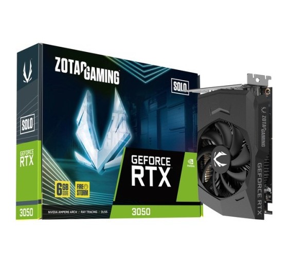 zotac vga zotac rtx 3050 6gb solo gddr6,nv,rtx3050,gddr6,6gb,96bit,hdmi+3dp,1 ventilador  zt a30510g