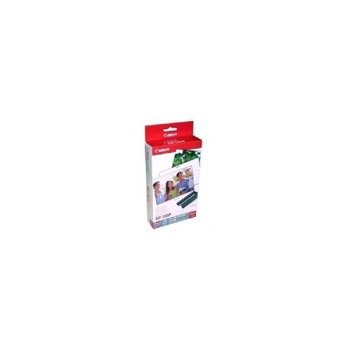 canon papel foto canon selphy kp   36ip 10x15 + tinta 36 hojas series cp