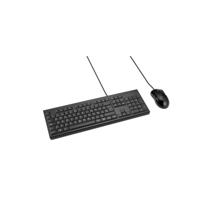 kensington conjunto de raton y teclado modelo km100 eq con cable color negro kensington k75452es