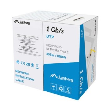 lanberg bobina 1gb   s lanberg u   utp rj45 solido cca awg23 305m  amarillo
