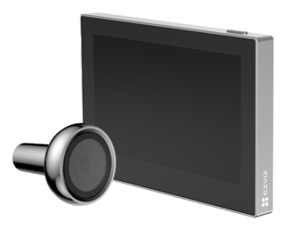 ezviz timbre con mirilla sin cables plata hp2