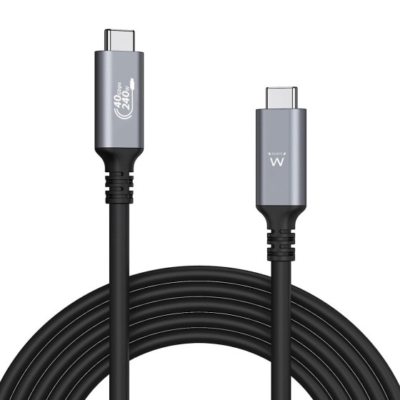 ewent cable usb tipo c ewent thunderbolt 1m   macho   macho