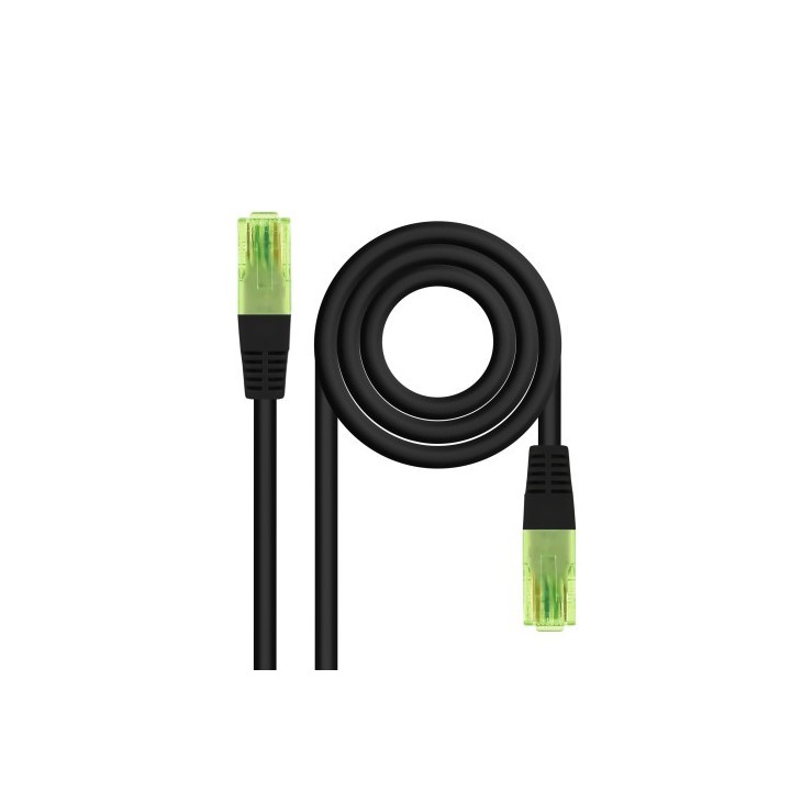 nanocable nanocable cable de red latiguillo rj45 cat.6 utp awg26 cca, negro, 3 m