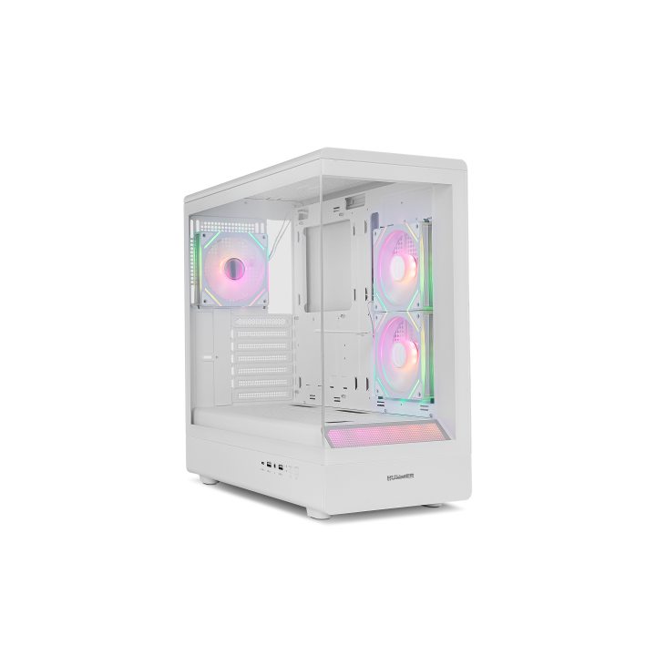 nox nox caja hummer signal  semitorre frameless argb blanco