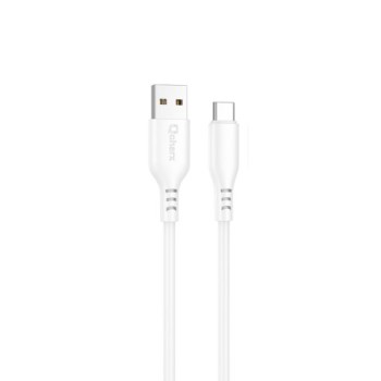 qcharx international cable qcharx tokyo usb a tipo c 3a   1 m   silicona blanco tacto suave