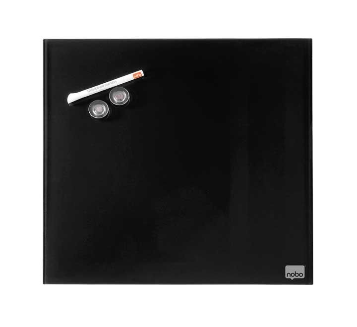 pizarra nobo cristal magne. 30x30cm negro 1903950