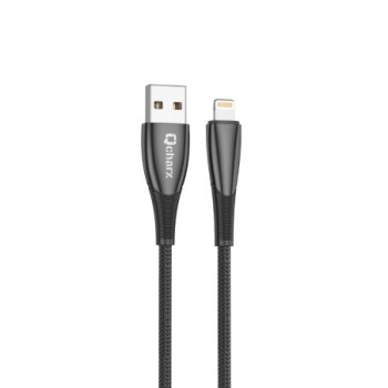 qcharx international cable qcharx berlin usb a lightning 3a   1 m   zinc negro cordon grueso tacto s