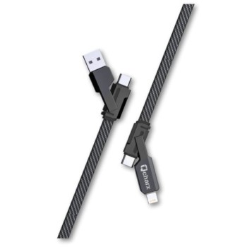 qcharx international cable qcharx porto multicabezal   usb a c   usb a lt   usb c a usb c   usb c a