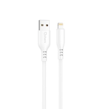qcharx international cable qcharx tokyo usb a lightning 3a   1 m   silicona blanco tacto suave