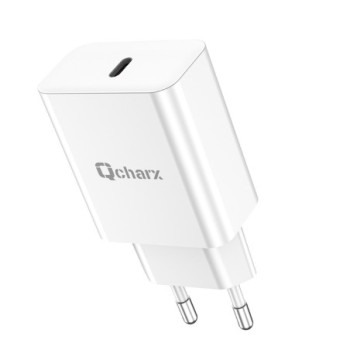 qcharx international cargador qcharx chronos 3a 20w  puerto tipo c blanco