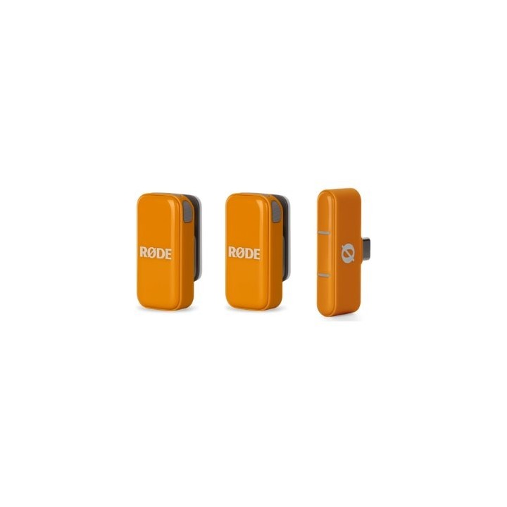 microfono rode wireless micro c orange usb c 21h battery gainassist 21dba 73db