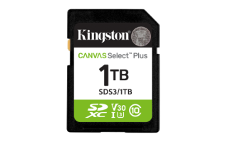 kingston kingston technology 1 tb sdxc canvas select plus gen3 150 mb/s c10 uhs i u3 v30