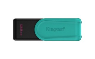 kingston kingston technology datatraveler 128gb portable usb 3.2 gen 1 exodia s  black/turquoise