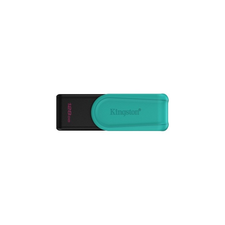 kingston kingston technology datatraveler 128gb portable usb 3.2 gen 1 exodia s  black/turquoise