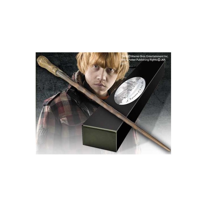 the noble collection replica the noble collection harry potter ron weasley varita con caja y placa d